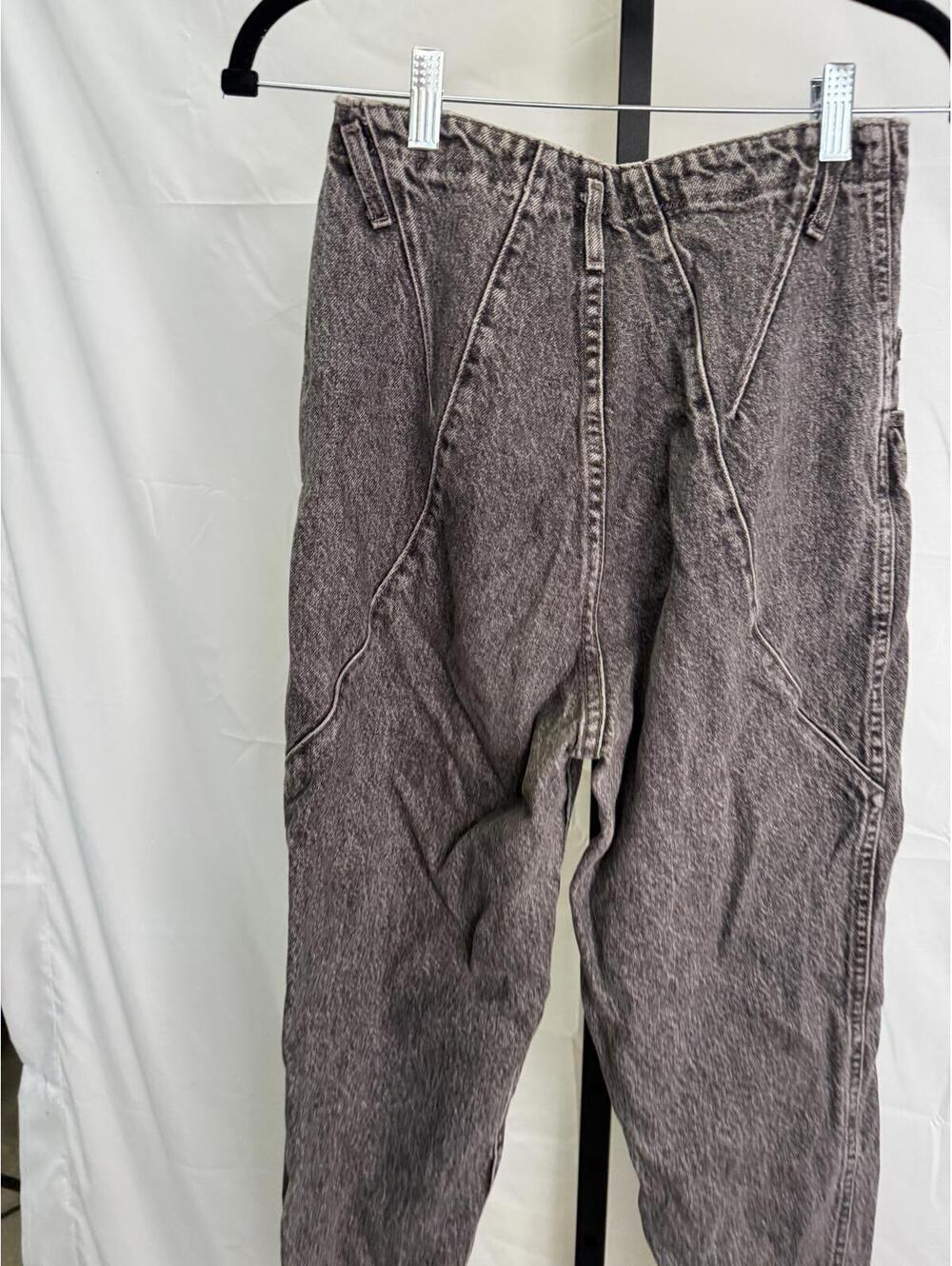 Women's 80s Black Washed Jeans with Tapered Ankle Barrel Jeans 28.5"x28" - Picture 7 of 9